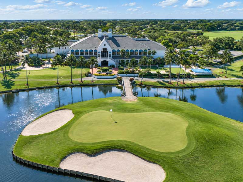 Clubhouse entrance at Boca Raton Golf & Racquet Club