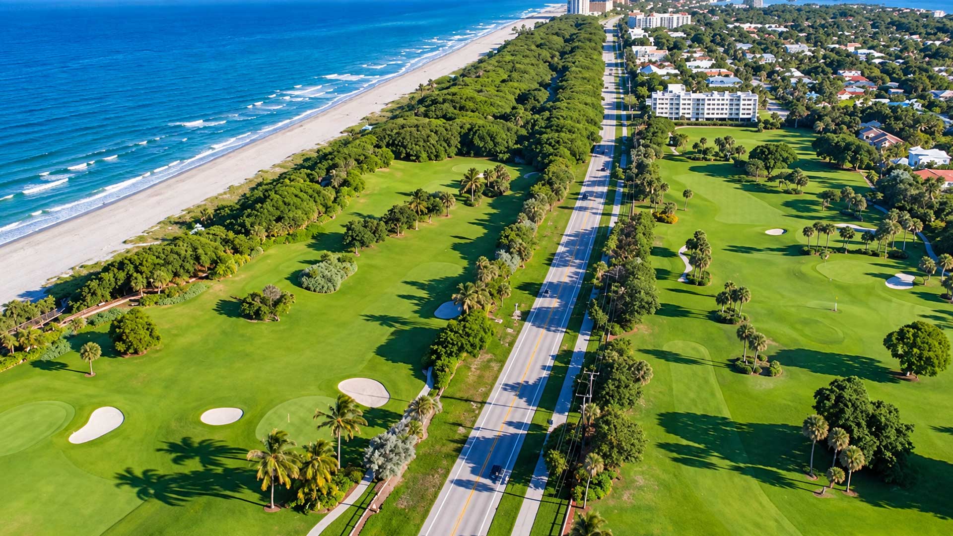 Aerial view of Alan C. Alford Red Reef Family Golf Course in Boca Raton